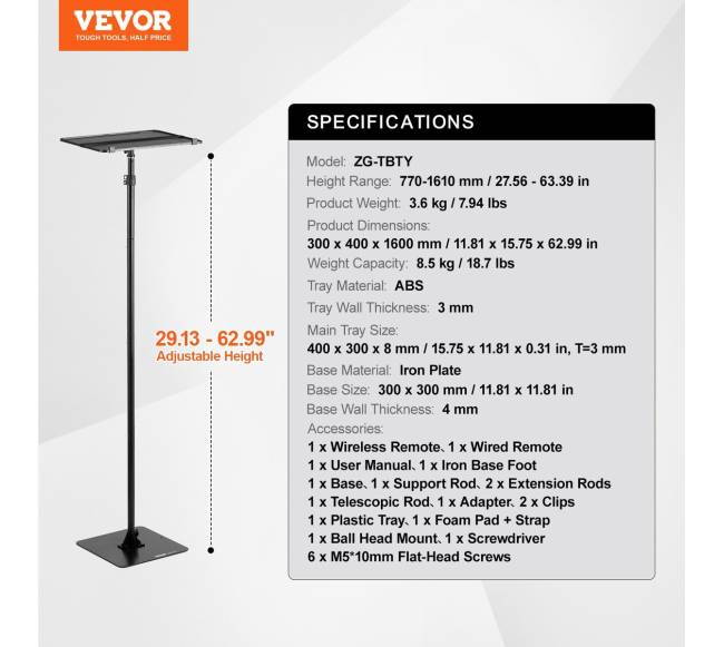 Reguliuojamo aukščio projektoriaus stovas6