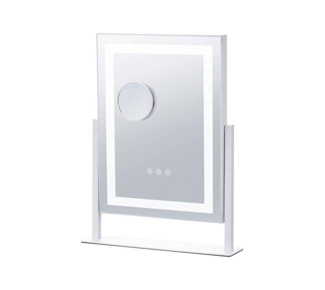 Apšviestas makiažo veidrodis su didinimu0