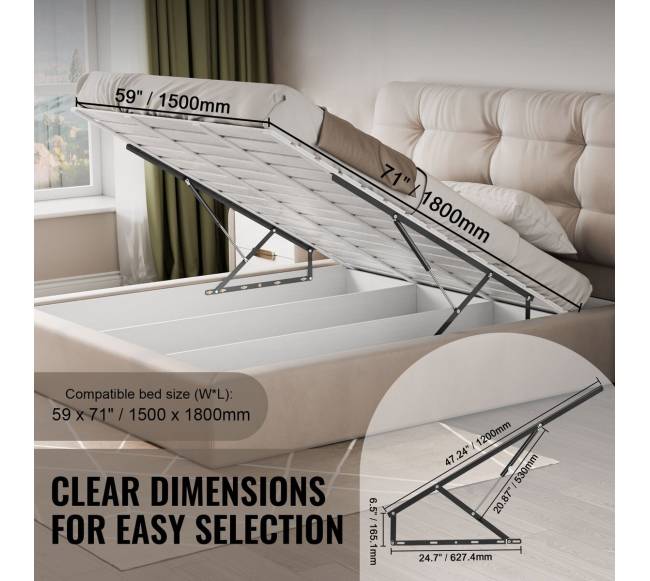 Pakeliama lova su 59x71 cm rėmu2