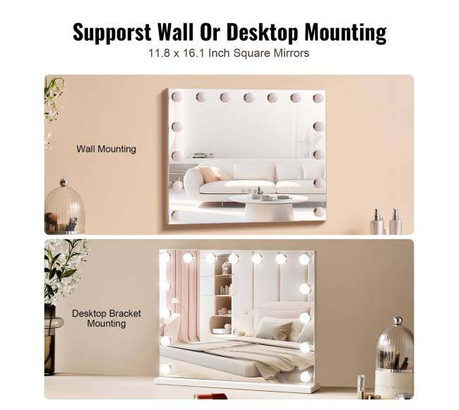 tualeto veidrodis su apšvietimu ir USB3