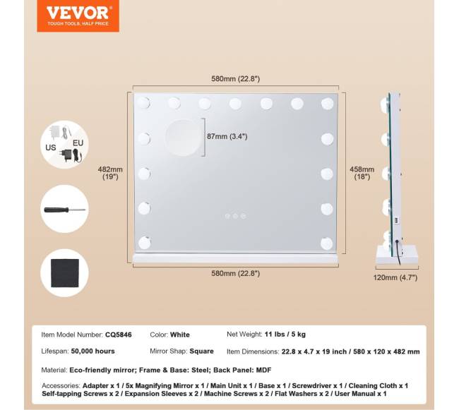 tualeto veidrodis su apšvietimu ir USB6