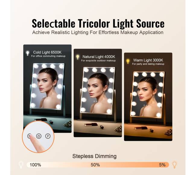 holivudo grožio veidrodis su šviesomis1