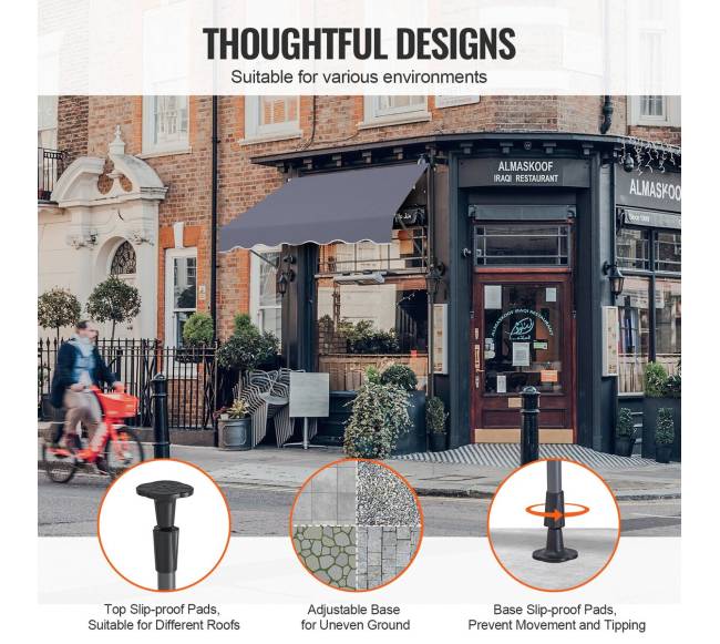 Ištraukiama 150x120 cm terasos markizė su rankena5