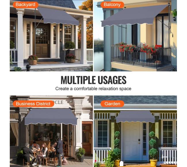 Ištraukiama 150x120 cm terasos markizė su rankena6