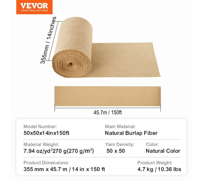 Džiuto audinio ritinys sodininkystei6