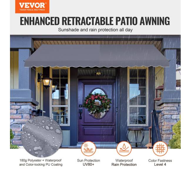 400x120 cm markizė su rankena1