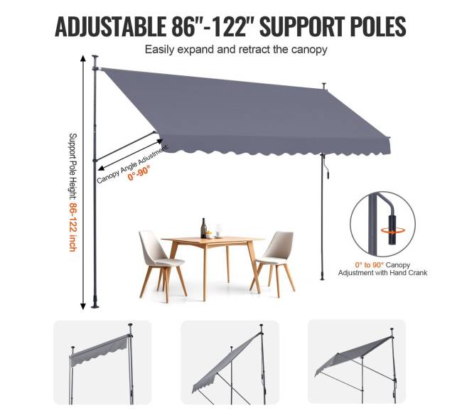 400x120 cm markizė su rankena4