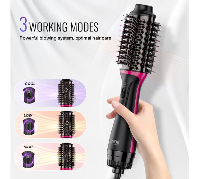 Plaukų džiovintuvo šepetys su jonine technologija2