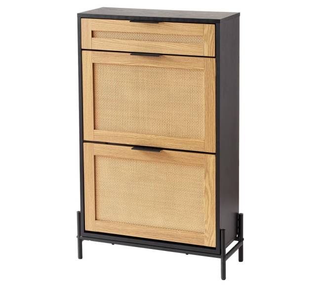 Rataninė batų spintelė su stalčiais9