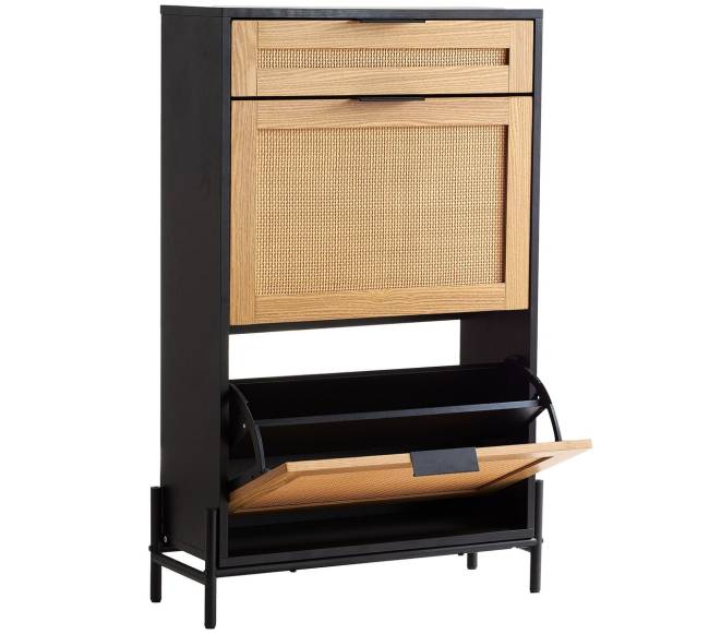 Rataninė batų spintelė su stalčiais10