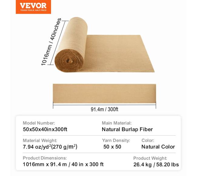 Drobės audinio ritinys, 1016 cm x 91,4 m6