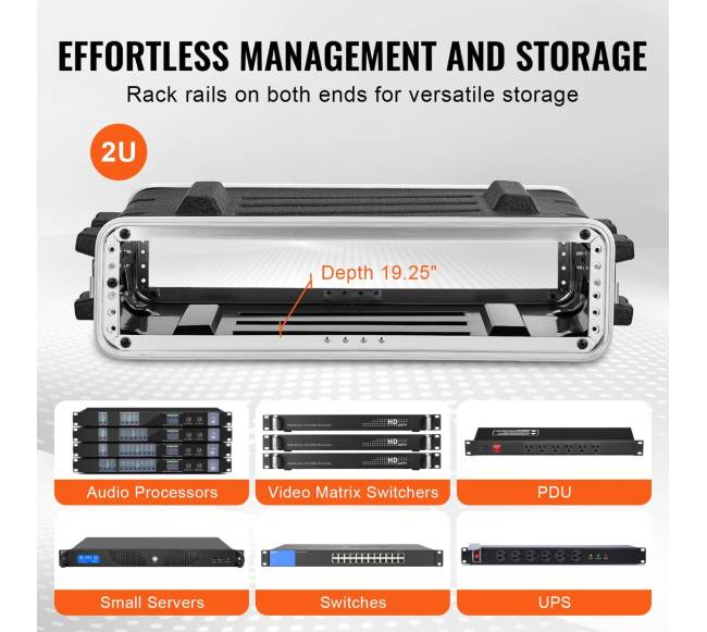 2U serverio rack kabinetas 48 cm gylio6