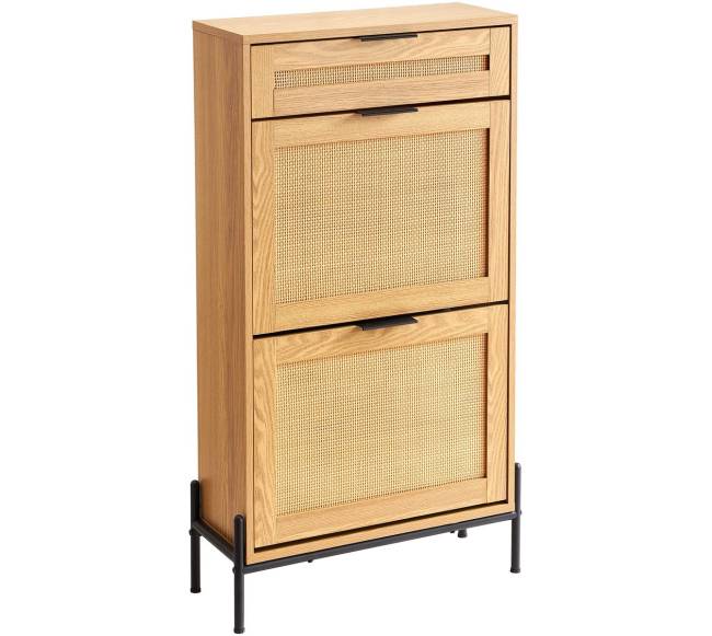 Rataninė batų spintelė su stalčiais8