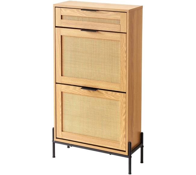 Rataninė batų spintelė su stalčiais9