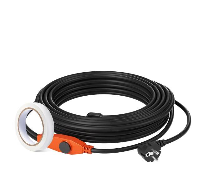 Vamzdžio šildymo kabelis 18 m su termostatu8