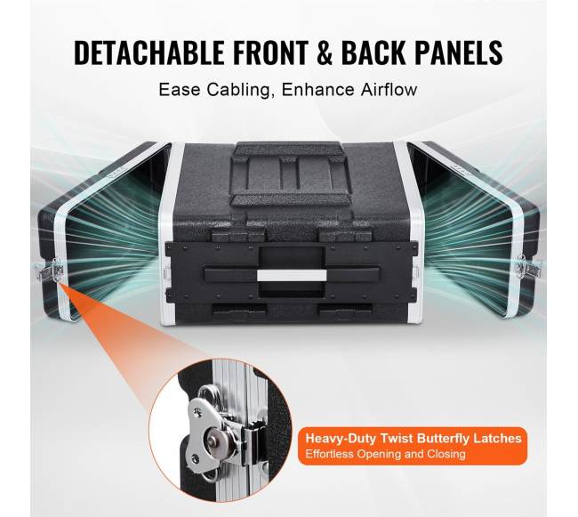 4U serverio spinta 19 cm gylio su ABS rankena4