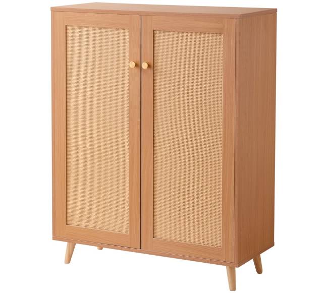 Rataninė batų spintelė su 5 lentynomis8