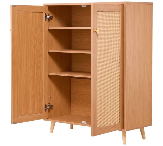 Rataninė batų spintelė su 5 lentynomis10