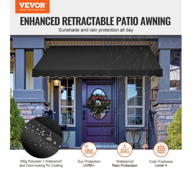 Reguliuojama markizė terasai su rankena1