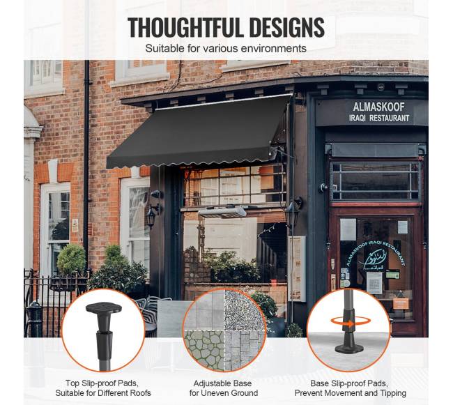 Reguliuojama markizė terasai su rankena4