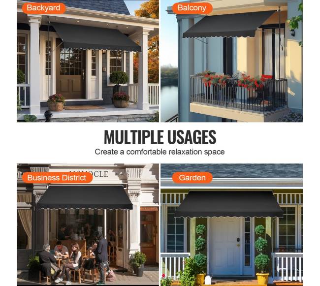 Reguliuojama markizė terasai su rankena5