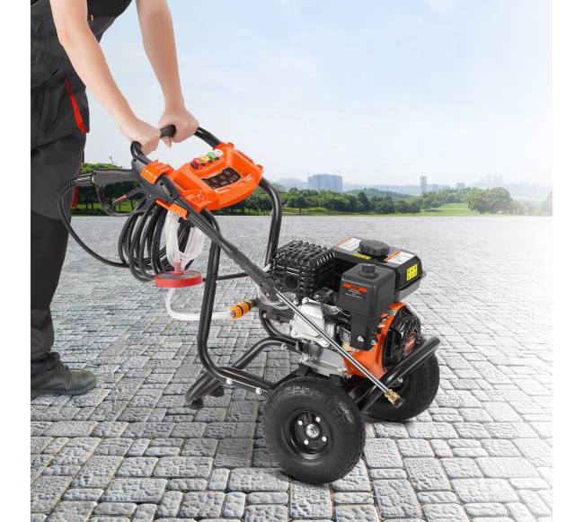 Benzininis aukšto slėgio ploviklis 3500 PSI su 5 antgaliais7