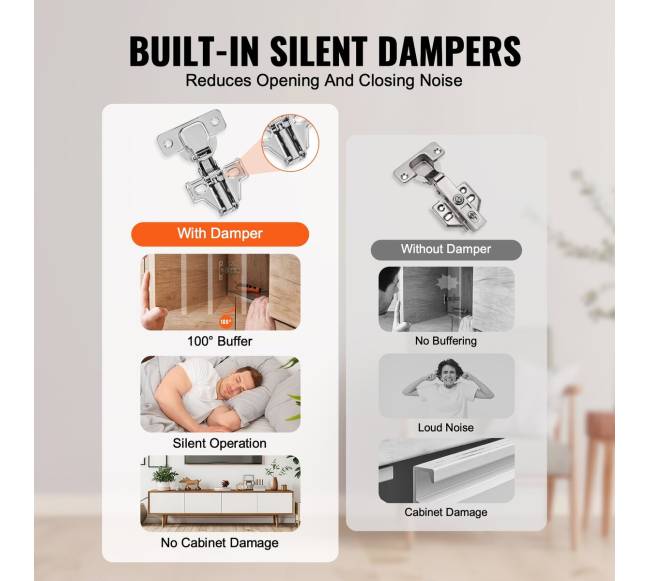 Spintelių durų lankstai, 60 vnt, su švelniu uždarymu2