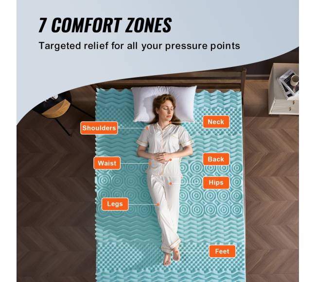 Queen dydžio atminties putų čiužinio antdėklas3