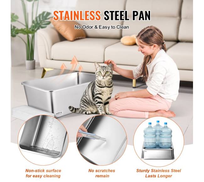 Gilus kačių kraiko dėžutė su filtruojančiu kilimėliu5