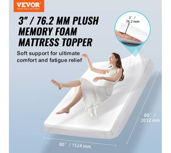 Čiužinio viršus iš atminties putplasčio 76 mm aukščio1