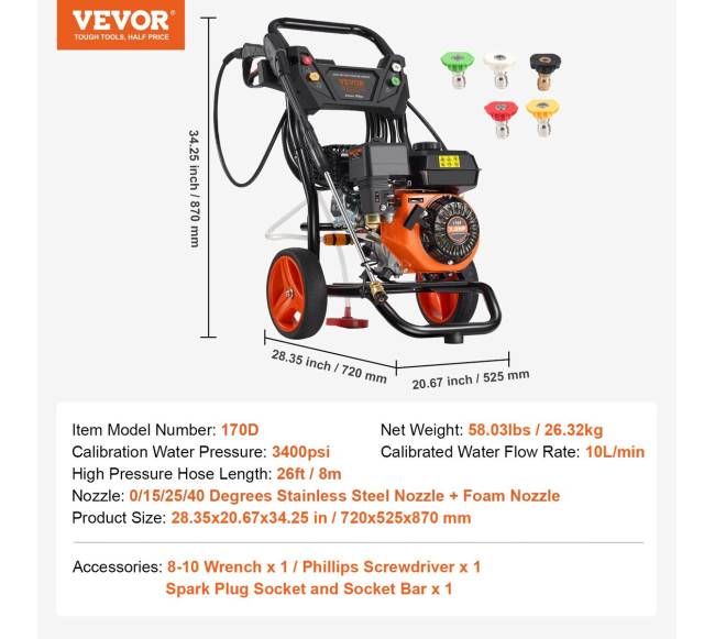 Automobilinis aukšto slėgio ploviklis 234 bar 10 lmin6