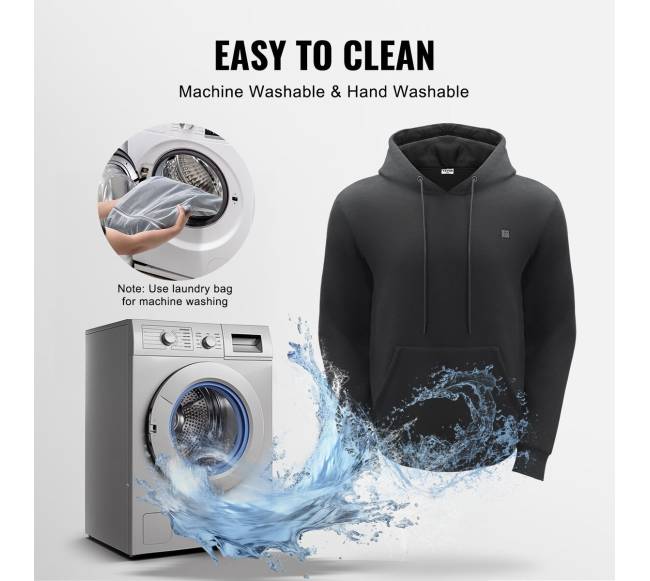 Šildomas džemperis su baterija unisex juodas5