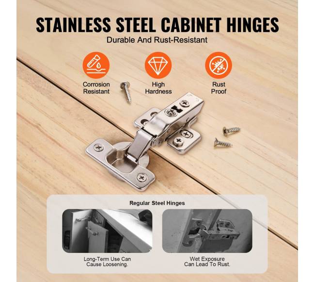 Spintelių durų vyriai 40 vnt. su švelniu uždarymu5