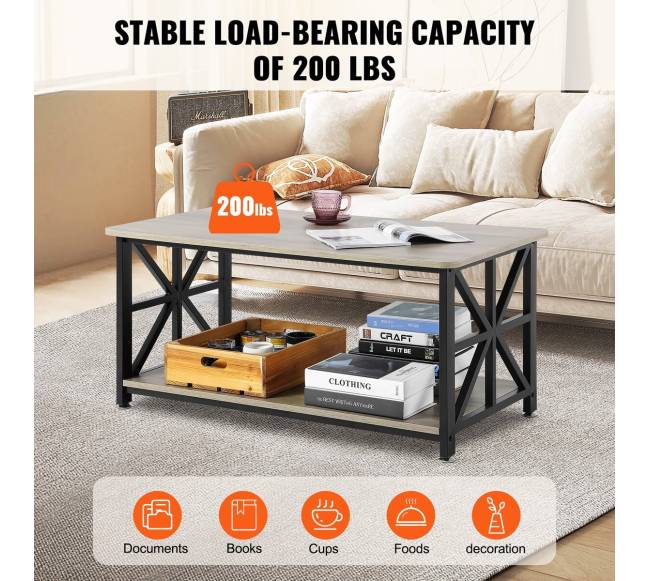 ūkinio stiliaus kavos staliukas su sandėliavimu4