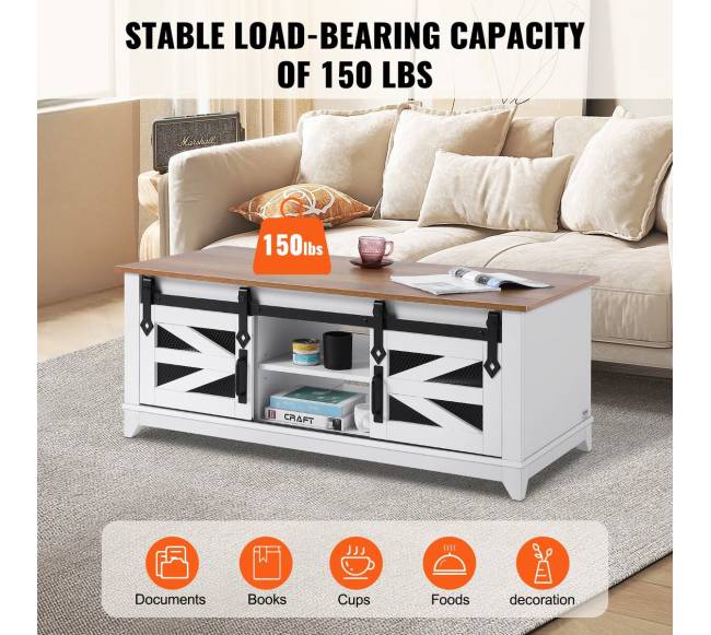 kaimiško stiliaus kavos staliukas su slystančiomis durimis4