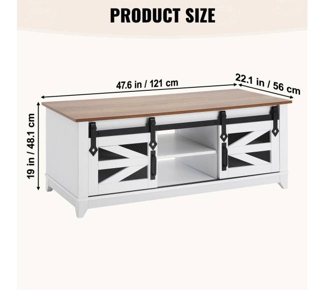 kaimiško stiliaus kavos staliukas su slystančiomis durimis5