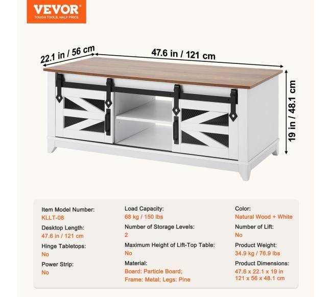 kaimiško stiliaus kavos staliukas su slystančiomis durimis6