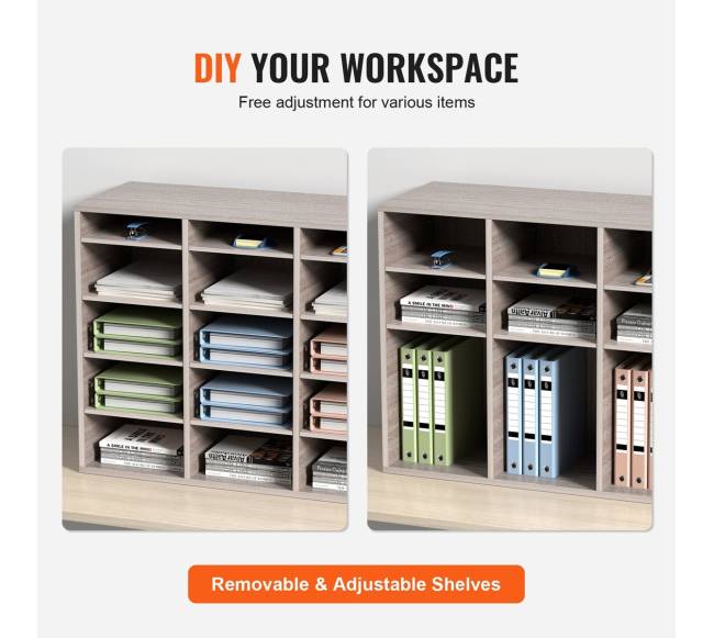 Medinės literatūros dėklas su 27 skyreliais pilkas4