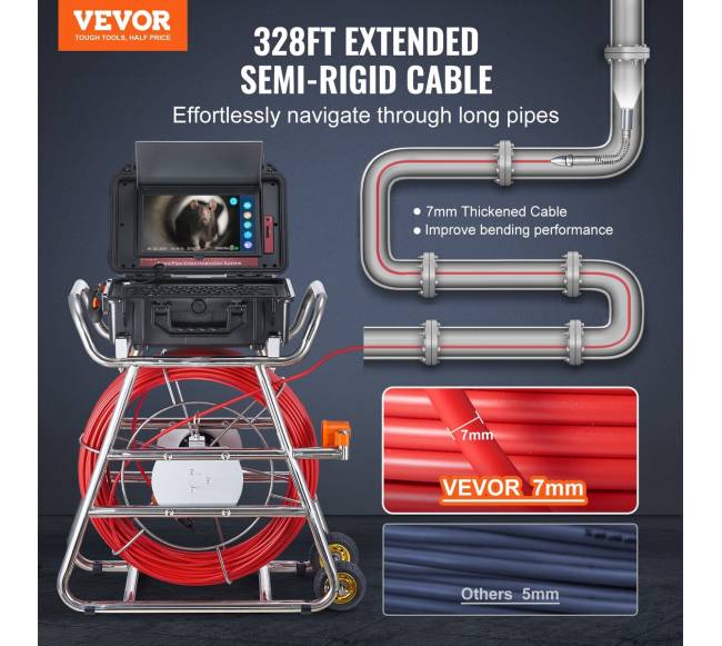 Nuotekų kamera su 10,1 colio lietimui jautriu ekranu1