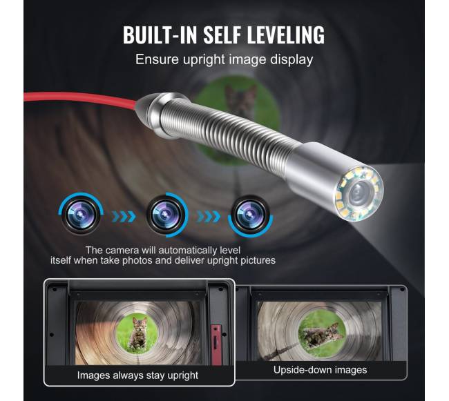 Nuotekų kamera su 10,1 colio lietimui jautriu ekranu3