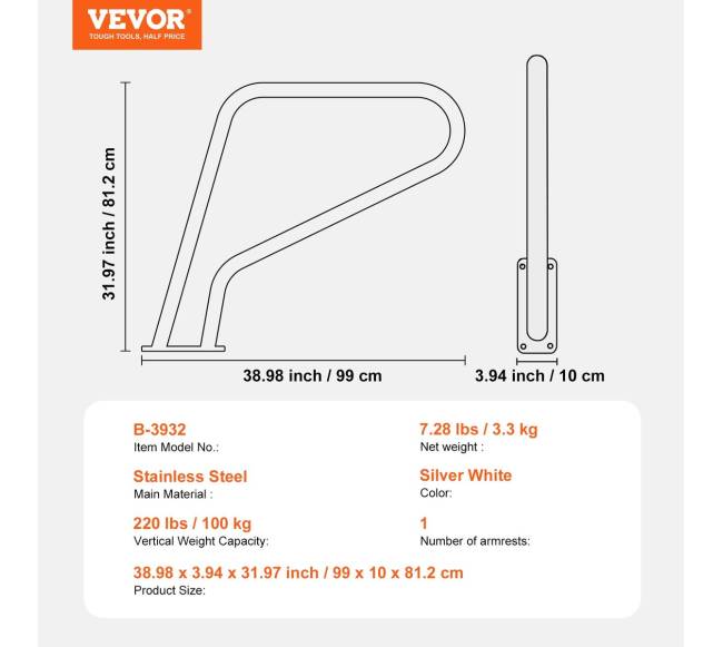 bazinė turėklai iš nerūdijančio plieno su pagrindo plokšte6