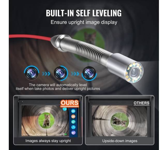 Savitakės kanalizacijos kamera su 10,1 colio ekranu2