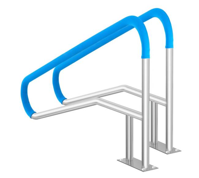 Nerūdijančio plieno turėklai 1395 x 810 mm baseinams0