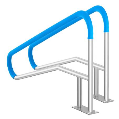 Nerūdijančio plieno turėklai 1395 x 810 mm baseinams0