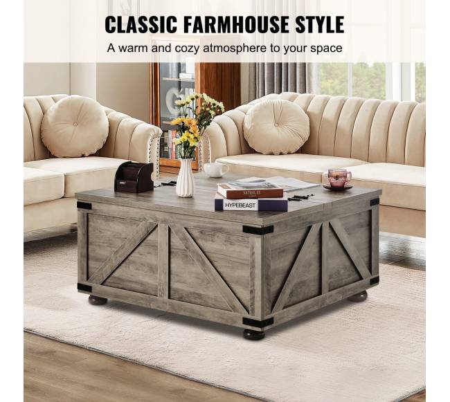 36 colių kaimiškas kavos staliukas su laikymo vieta2