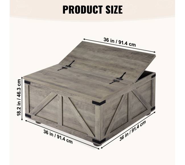 36 colių kaimiškas kavos staliukas su laikymo vieta5