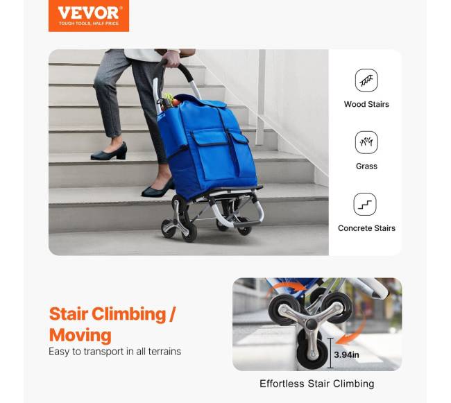 Laiptų lipimo sulankstomas vežimėlis 36L1