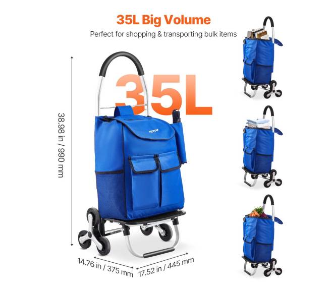 Laiptų lipimo sulankstomas vežimėlis 36L3