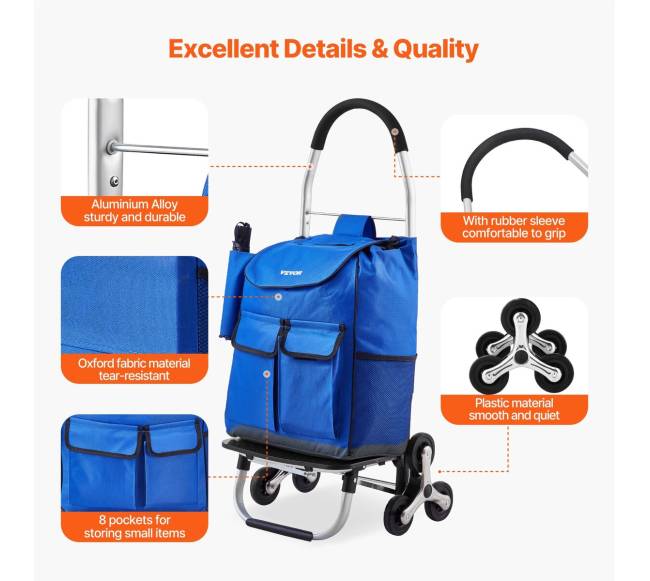 Laiptų lipimo sulankstomas vežimėlis 36L5