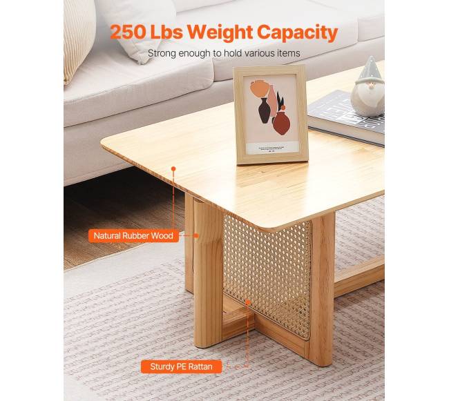 Rataninis stačiakampis kavos staliukas2